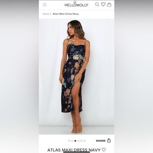 Hello Molly Floral Satin Midi Dress